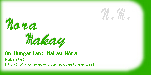 nora makay business card